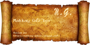 Makkay Gábor névjegykártya